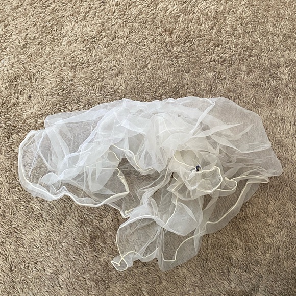 Vintage Accessories - VTG 50’s Sheer White Nylon Made in Japan Scarf